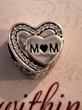 Authentic Pandora Tribute to Mom Charm #792070CZ